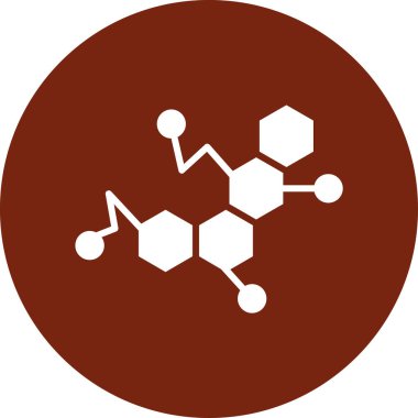 Kimyasal yapı. Web simgesi basit illüstrasyon