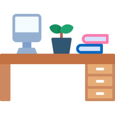 bitkili masa ve bilgisayar