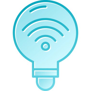 Kablosuz ağ simgesi. Web için kablosuz vektör simgelerinin özet çizimi