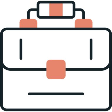 evrak çantası simgesi ana hat biçiminde