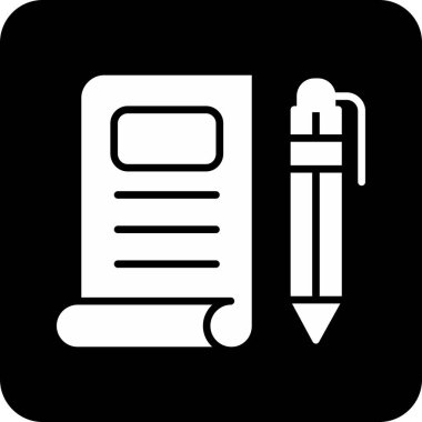 Soyut arkaplanda kalem simgesi izole edildi