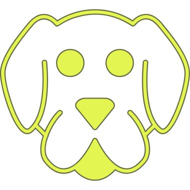 Çizgi film köpek simgesinin vektör çizimi