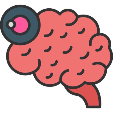 Beyin beyin simgesi ile doldurulmuş dış hat biçimi