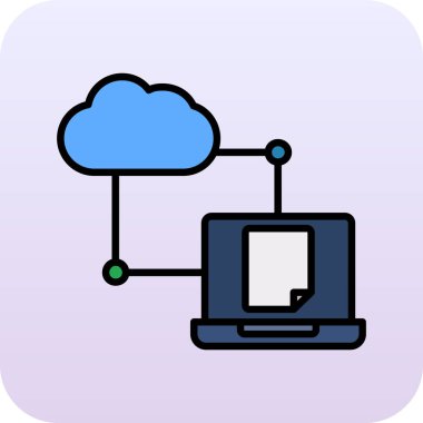 ağ vektörü renk çizgisi simgesi