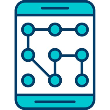 Cep telefonu simgesi, vektör illüstrasyonu