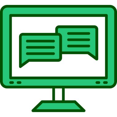 Konuş. Web simgesi basit illüstrasyon