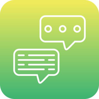 Sohbet simgesi soyut arkaplan grubunda izole edildi