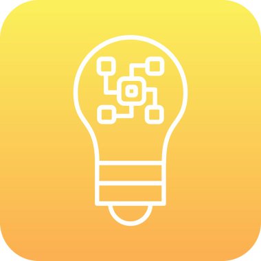 Soyut arka grupta izole edilmiş ampul simgesi