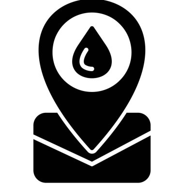 Harita işaretleyici konumu simgesi sağlam biçimli