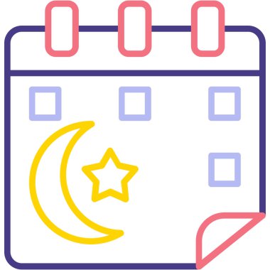 Takvim simgesi vektör illüstrasyonu