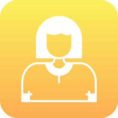 kadın simgesi, vektör illüstrasyonu