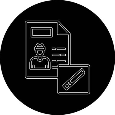 belge simgesi vektör illüstrasyonu