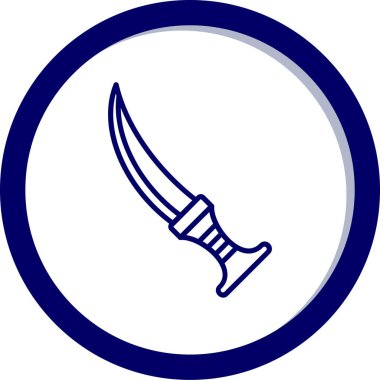 Kılıç. Web simgesi basit illüstrasyon