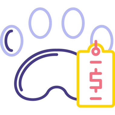 Hayvan ayak izi kutsal kişilerin resmi, vektör çizim