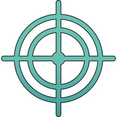 Hedef. Web simgesi basit illüstrasyon