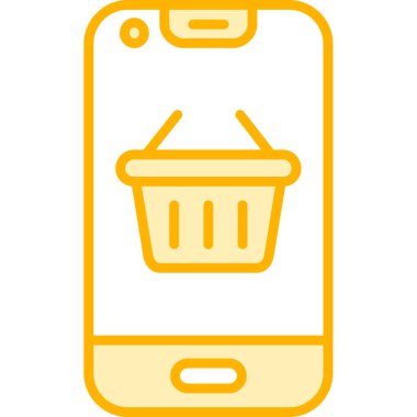 Sepet. Web simgesi basit illüstrasyon