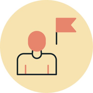 İnsan simgesinin vektör illüstrasyonu