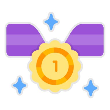 Madalya ödülü ikonu, çizgi film tarzı