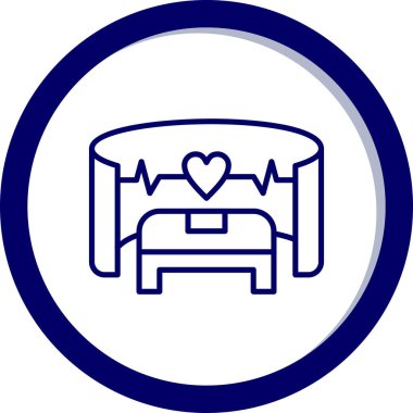 Yatağa. Web simgesi basit illüstrasyon