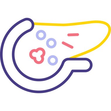 Karaciğer organ ikonu vektörü. İnce çizgi işareti. izole edilmiş sınır sembolü çizimi