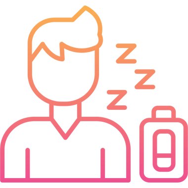 Uyuyor. Web simgesi basit tasarım