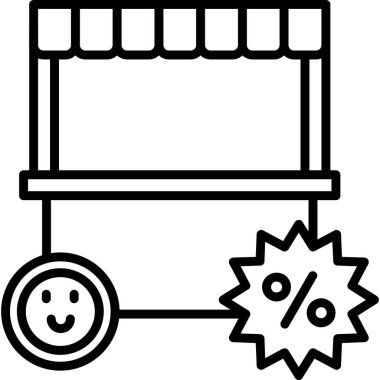 Sepet teslimatı simgesi taslak biçiminde