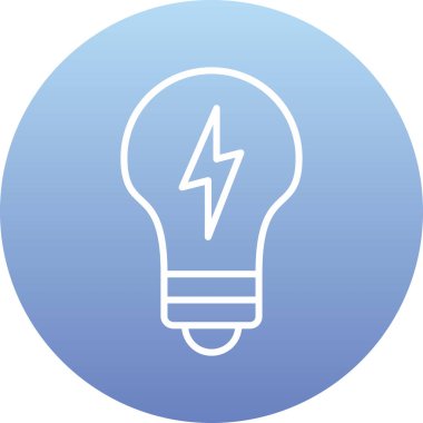 Soyut arkaplanda izole edilmiş ampul simgesi