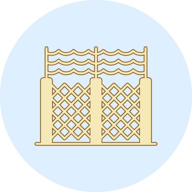 çit simgesi vektör illüstrasyonu