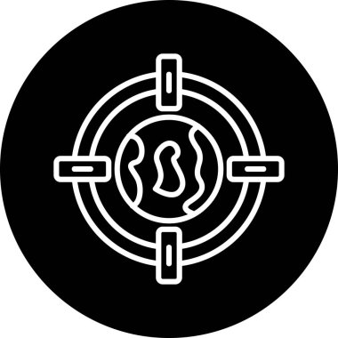 Pusula. Web simgesi basit illüstrasyon