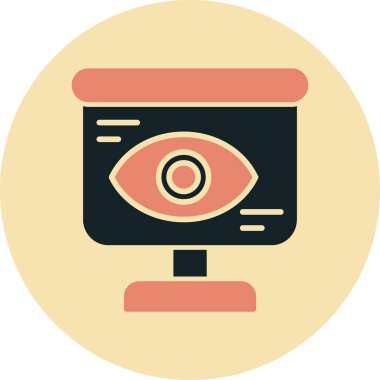 Göz. Web simgesi basit illüstrasyon