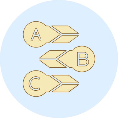 Okların simgesi. iki renk vektör illüstrasyonu.