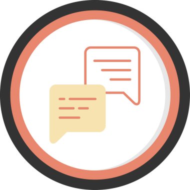 konuşma balonu simgesi, vektör illüstrasyonu