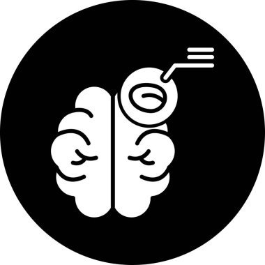beyin ikonu vektör illüstrasyonu