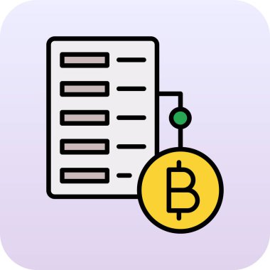 Bitcoin simgesi, vektör çizimi