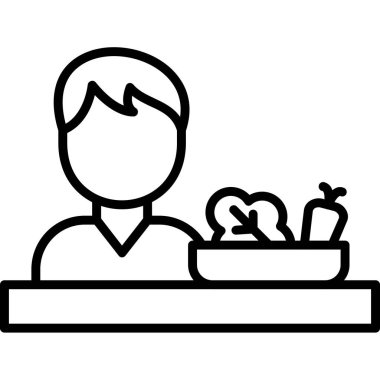 yemek pişirme simgesi, vektör illüstrasyonu