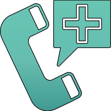 Çağrı merkezi telefon simgesi. doldurulmuş dış hat biçimi mavi ve gri renktir.