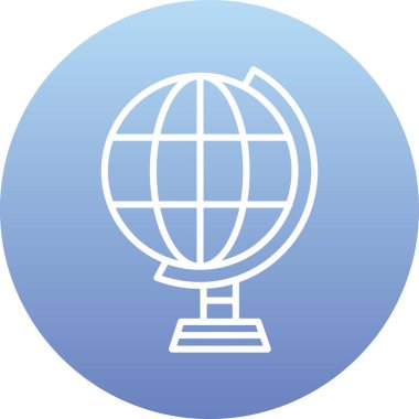 Küre. Web simgesi basit illüstrasyon