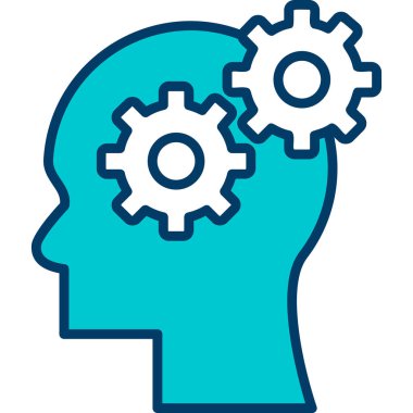 Beyin. Web simgesi basit illüstrasyon