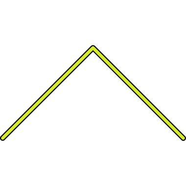 üçgen şekil illüstrasyonunun üçgen işaretinin renk çizimi