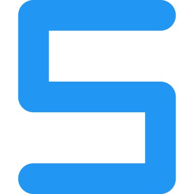 Tek bir harf simgesinin vektör illüstrasyonu