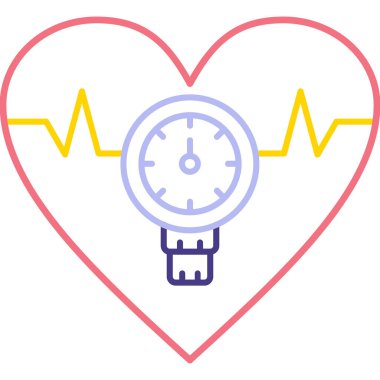 Kalp atışının vektör çizimi