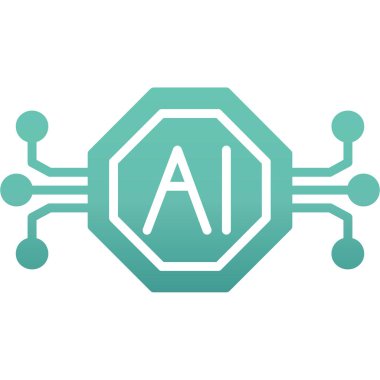 modada izole edilmiş arkaplanda ai simgesi