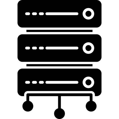 veritabanı. Web simgesi basit illüstrasyon