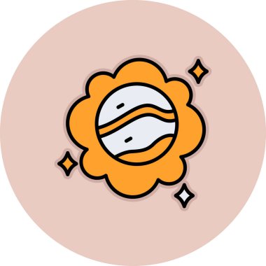 Bir çiçek simgesinin vektör illüstrasyonu