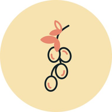 vişneli kiraz vektör çizimi