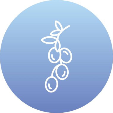 Kiraz. Web simgesi basit illüstrasyon