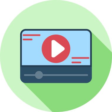 video simgesi vektör illüstrasyonu