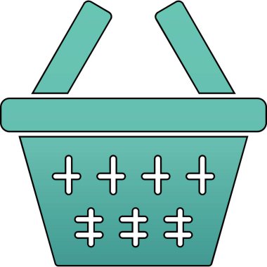 Alışveriş Sepeti simgesini, basit vektör çizim