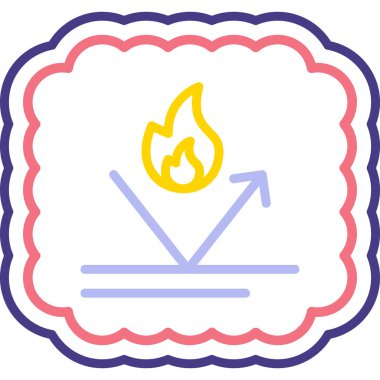 yanan alev simgesi, vektör illüstrasyonu