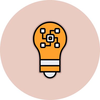 Bir fikrim var. Web simgesi basit illüstrasyon